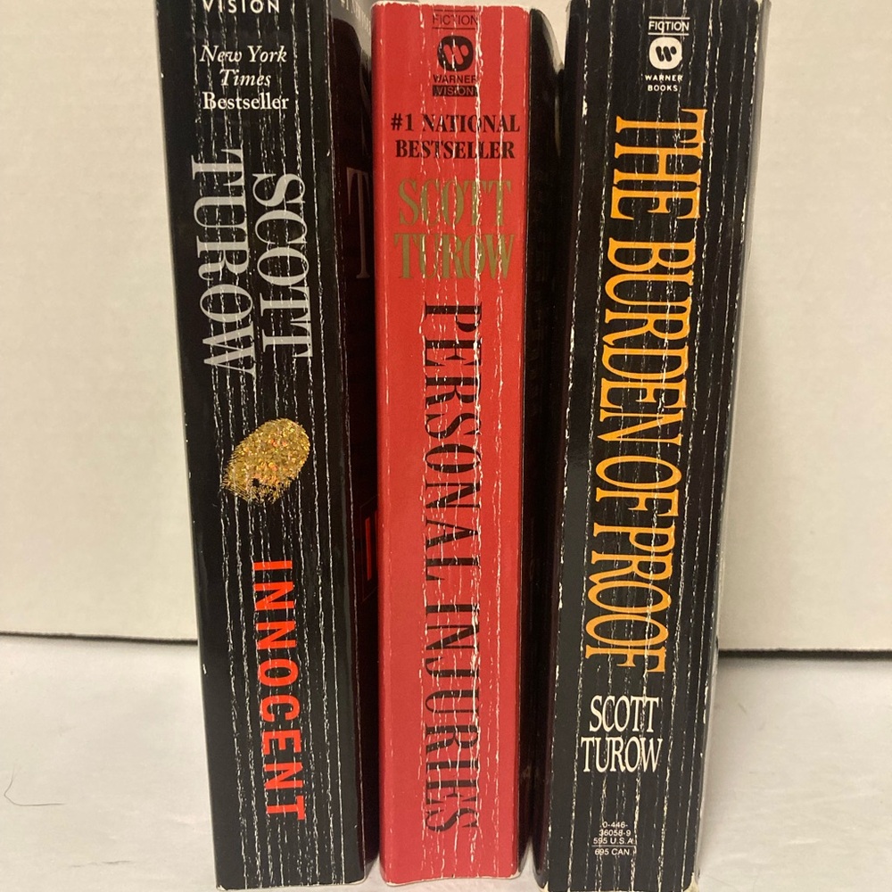 Lot of 3 Scott Turow Paperbacks Innocent Burden of Proof  Crime Thriller Books